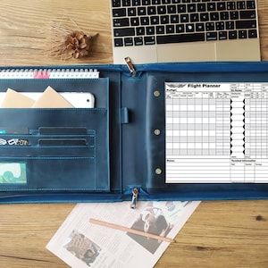 Personalized Pilots Log Book Binder, Custom Leather Binder for Pilots ...