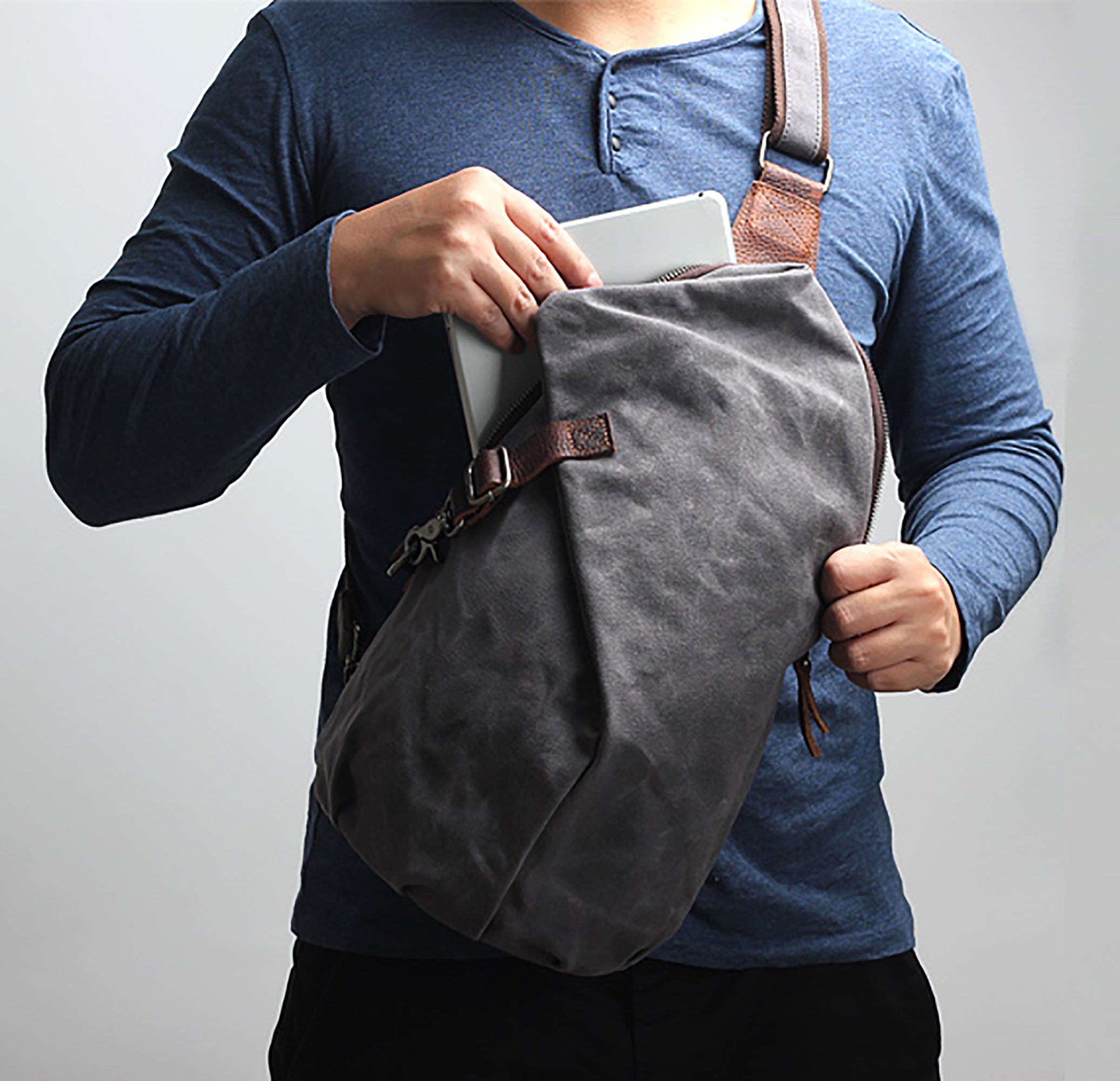 Oversized Canvas Sling Bag – Cloth + Cabin