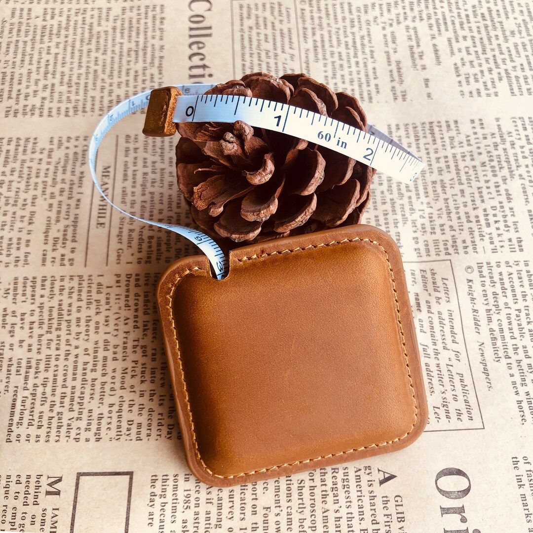Personalized Cowhide Tape Measure Pull Ruler Retro Measuring Etsy