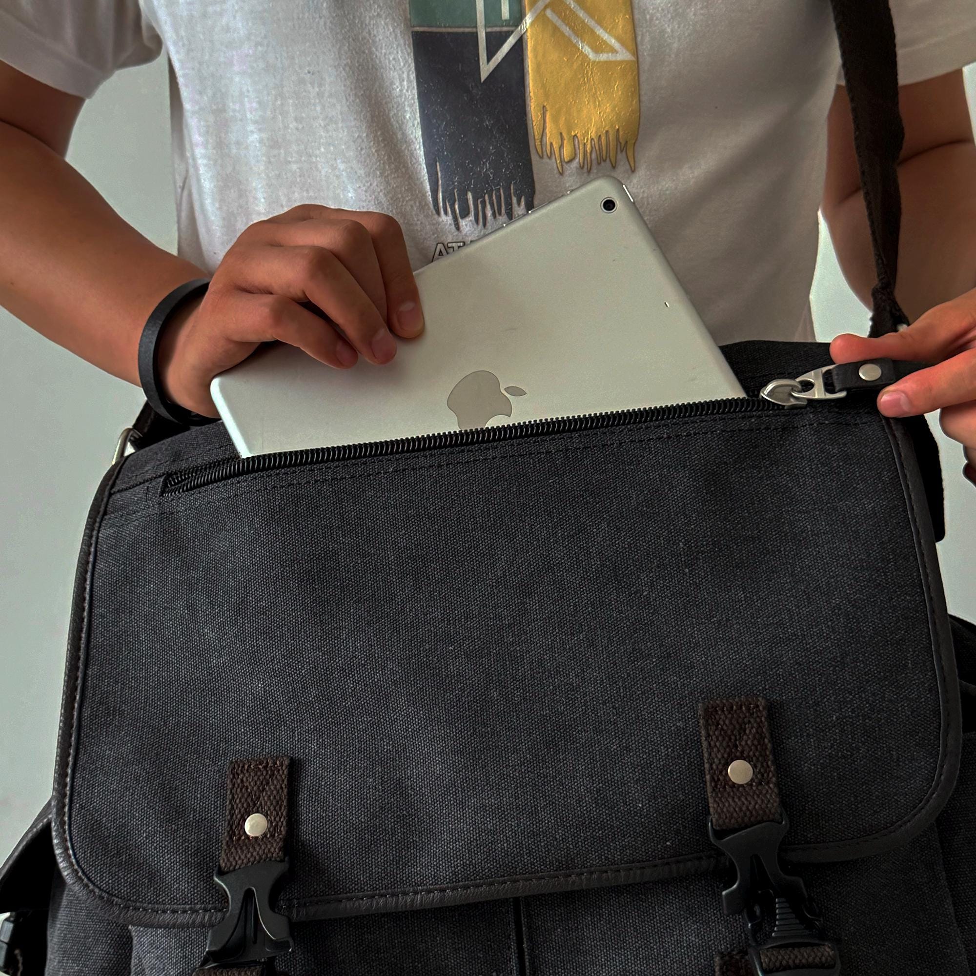 Canvas Messenger Bag, Chase Chic Large Laptop Crossbody Sholder