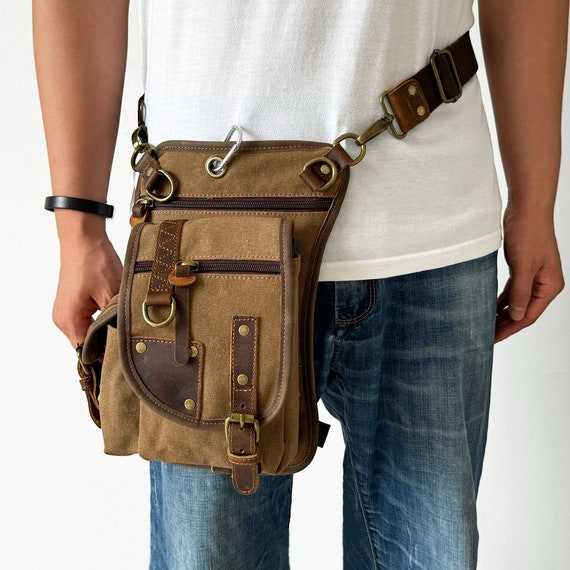 Canvas drop leg bag sale
