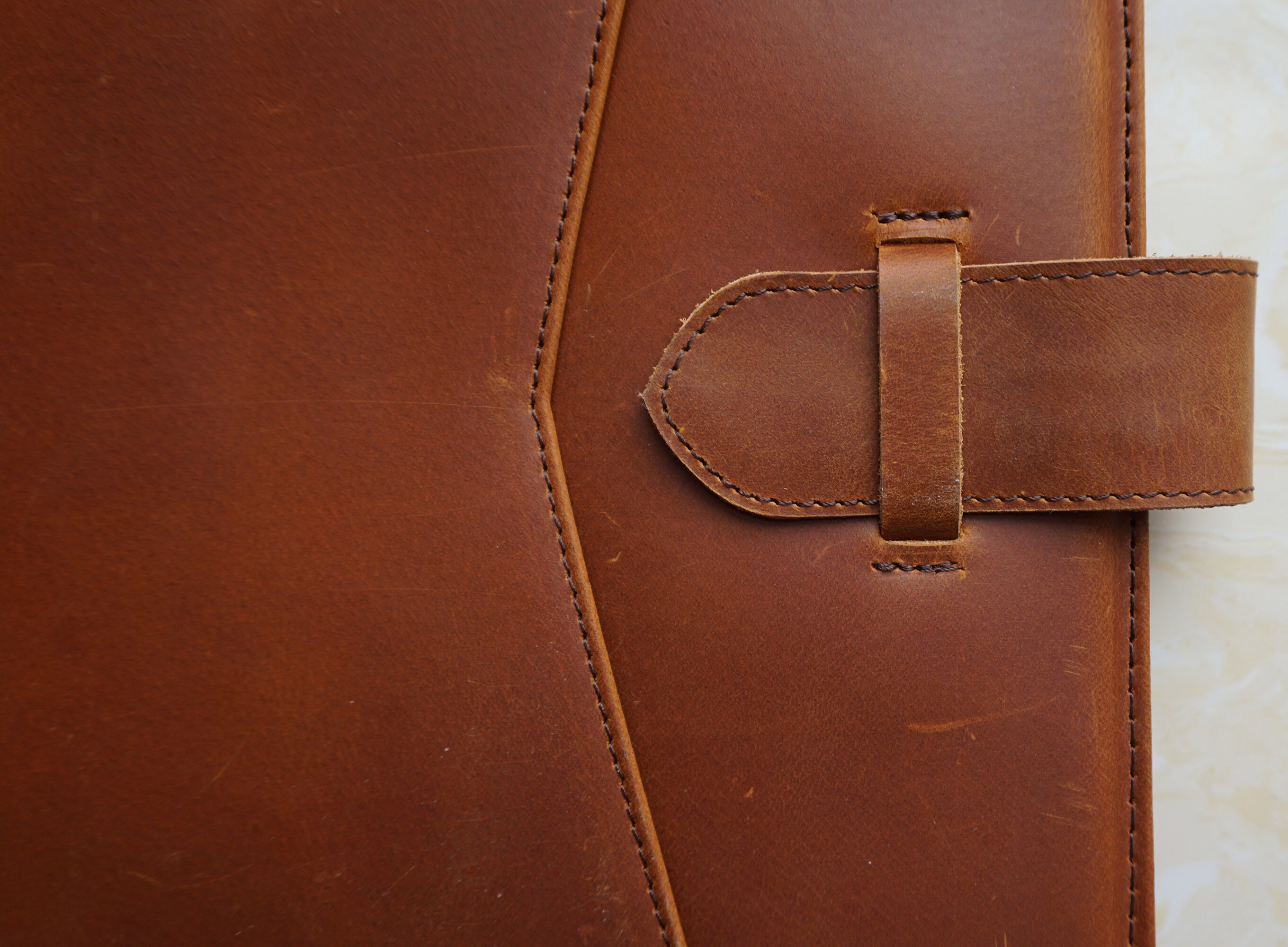 Personalized Leather Portfolio 3 Ring Binder Padfolio Brown Etsy