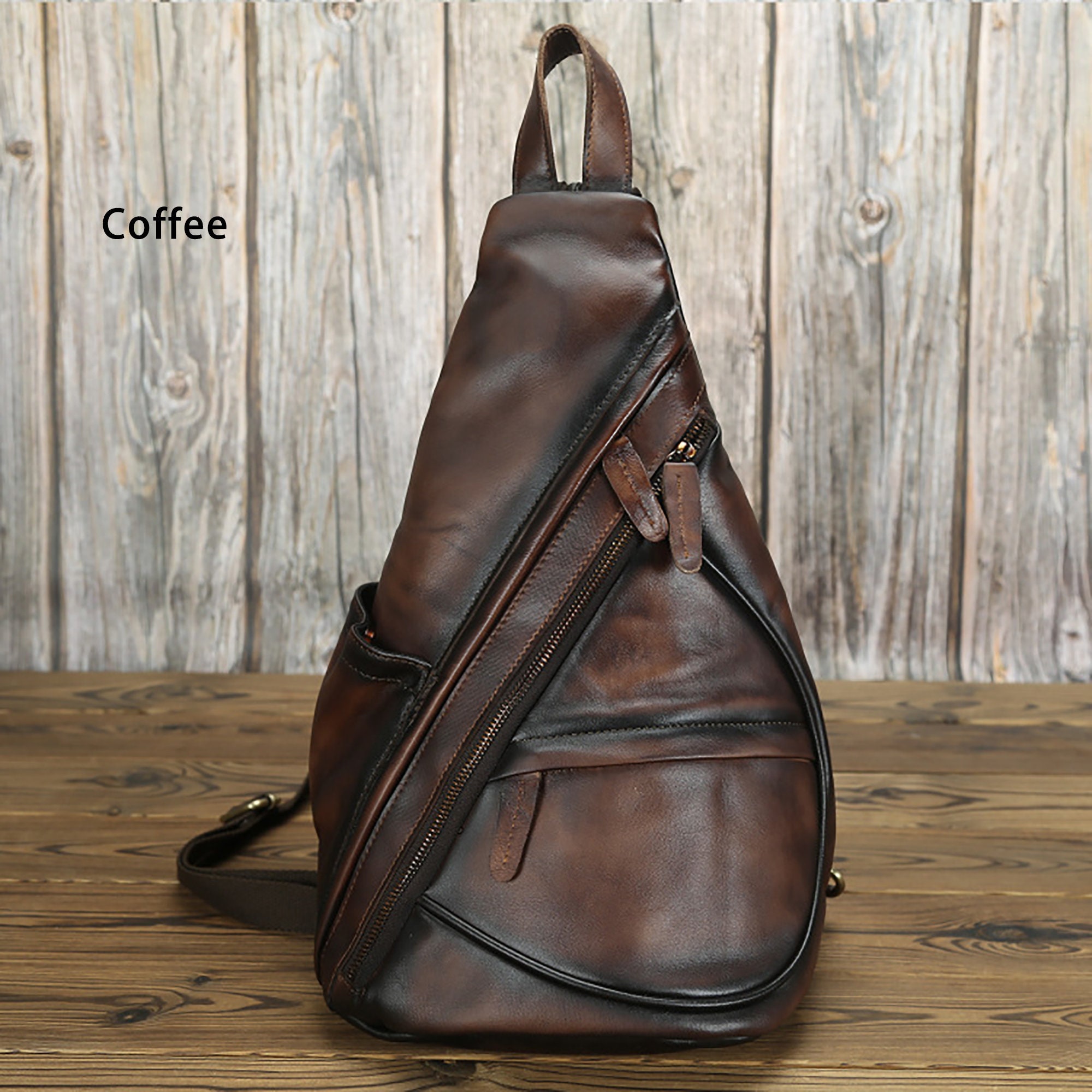Retro Hand-painted Tote Bag First Layer Cowhide