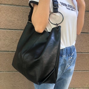 Sac fourre-tout en cuir, sac à bandoulière en cuir végétalien pour femme, sacs pour femme, sacs à main, sacs pour le travail, usage quotidien, cadeau pour femme mère elle
