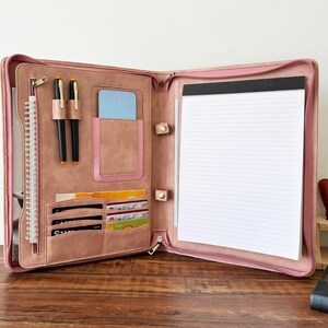 Portfolio personnalisé en cuir végétalien, portfolio gravé, pochette personnalisée, pochette A4 pour homme, pochette pour entreprise, cadeau pour père/patron