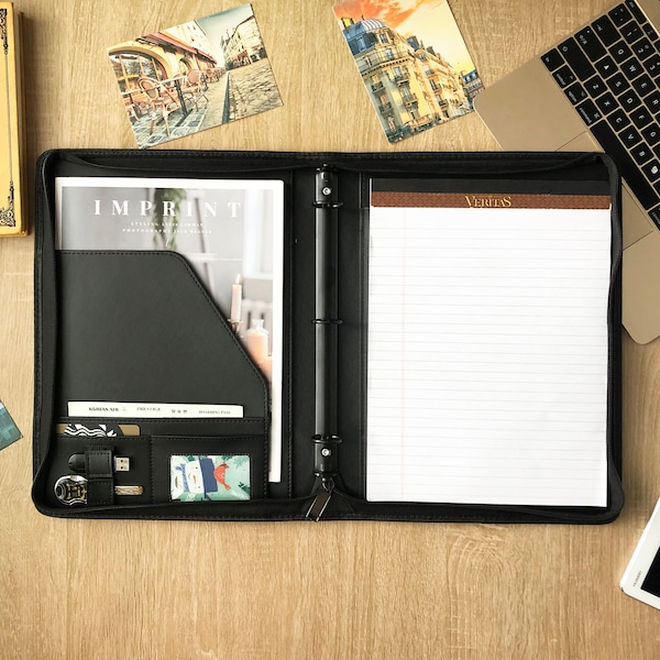 Leather Padfolio Etsy