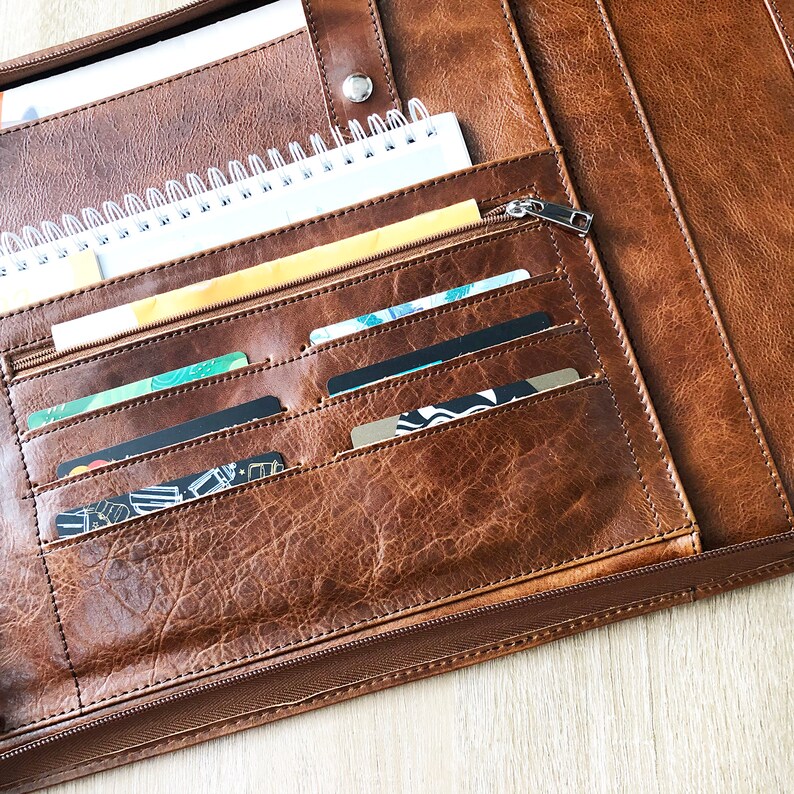 Custom 7 Ring Check Binder Portfolio leather Binder With Etsy