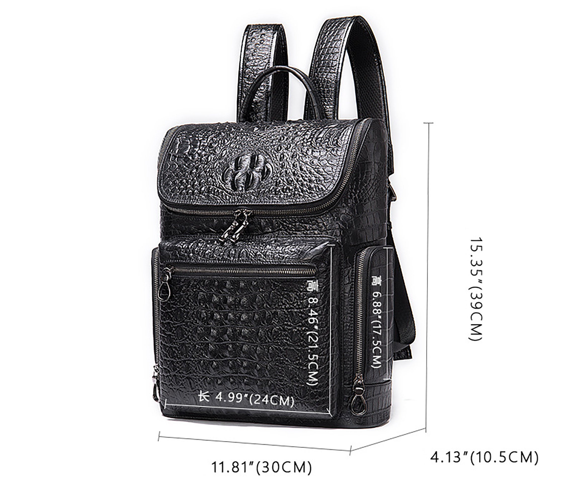 Genuine Alligator Skin Backpack, Luxury Backpack for Men