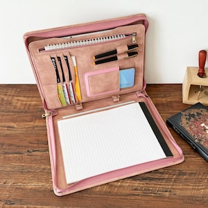 Custom Vegan Leather Portfolio, Engraved Portfolio, Custom Design Folder, A4 Portfolio for Men, Padfolio for Business, Document Bag Planner