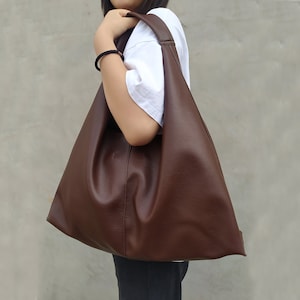 Weiche Einkaufstasche aus Vegan Leder für Frauen, Große Kapazitäts-Frauen-Umhängetasche, Slouchy Tasche Handtasche für das tägliche Leben & Arbeit, Frauen-Tasche, Geschenk für Sie