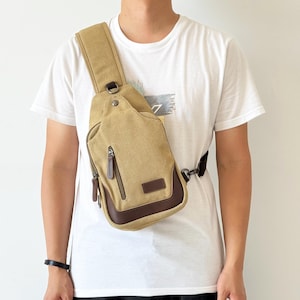 Sac à bandoulière en toile personnalisé pour homme, sacs à bandoulière imperméables pour homme, sac poitrine à bandoulière, sac de voyage sac à dos pour femme, sac unisexe pour homme et femme