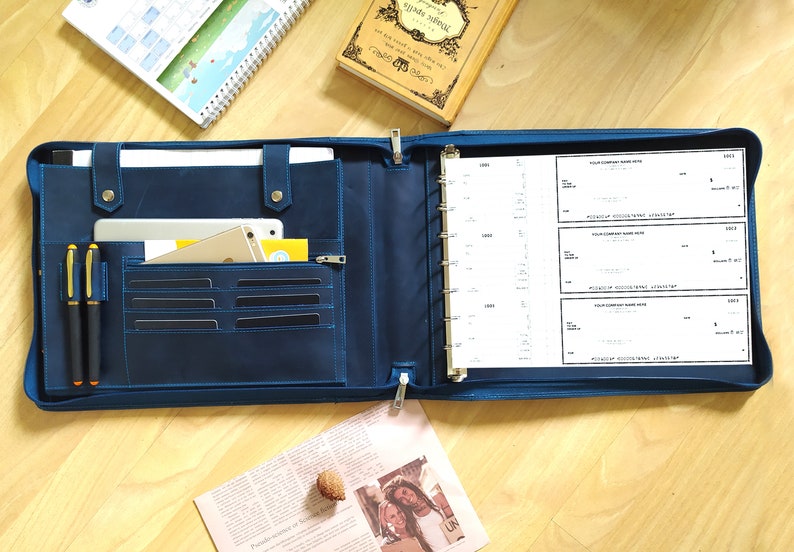 Business Check Book 7 Ring Binder for 3up Business Size Etsy