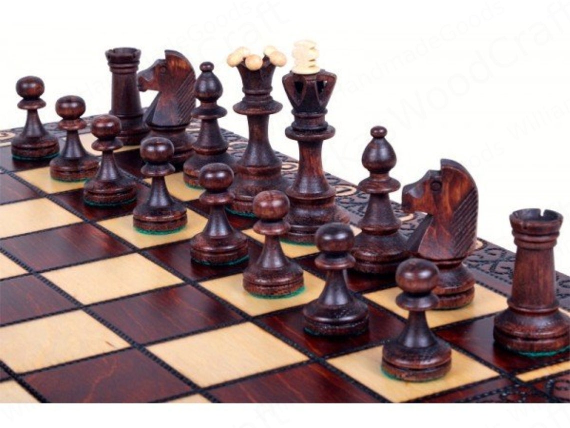 Chess Board Wooden Chess Set Decorative Chess Game Set Etsy