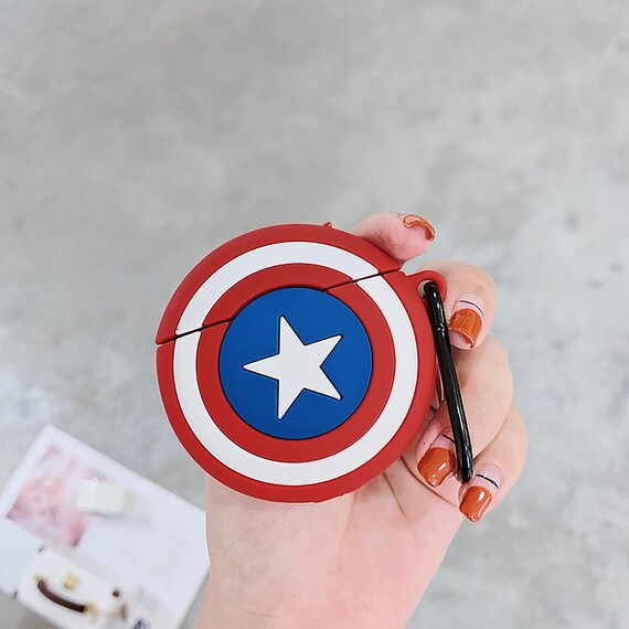 3D Marvel Airpods 1 /2 / Pro Case Captain America Apple | Etsy Ireland