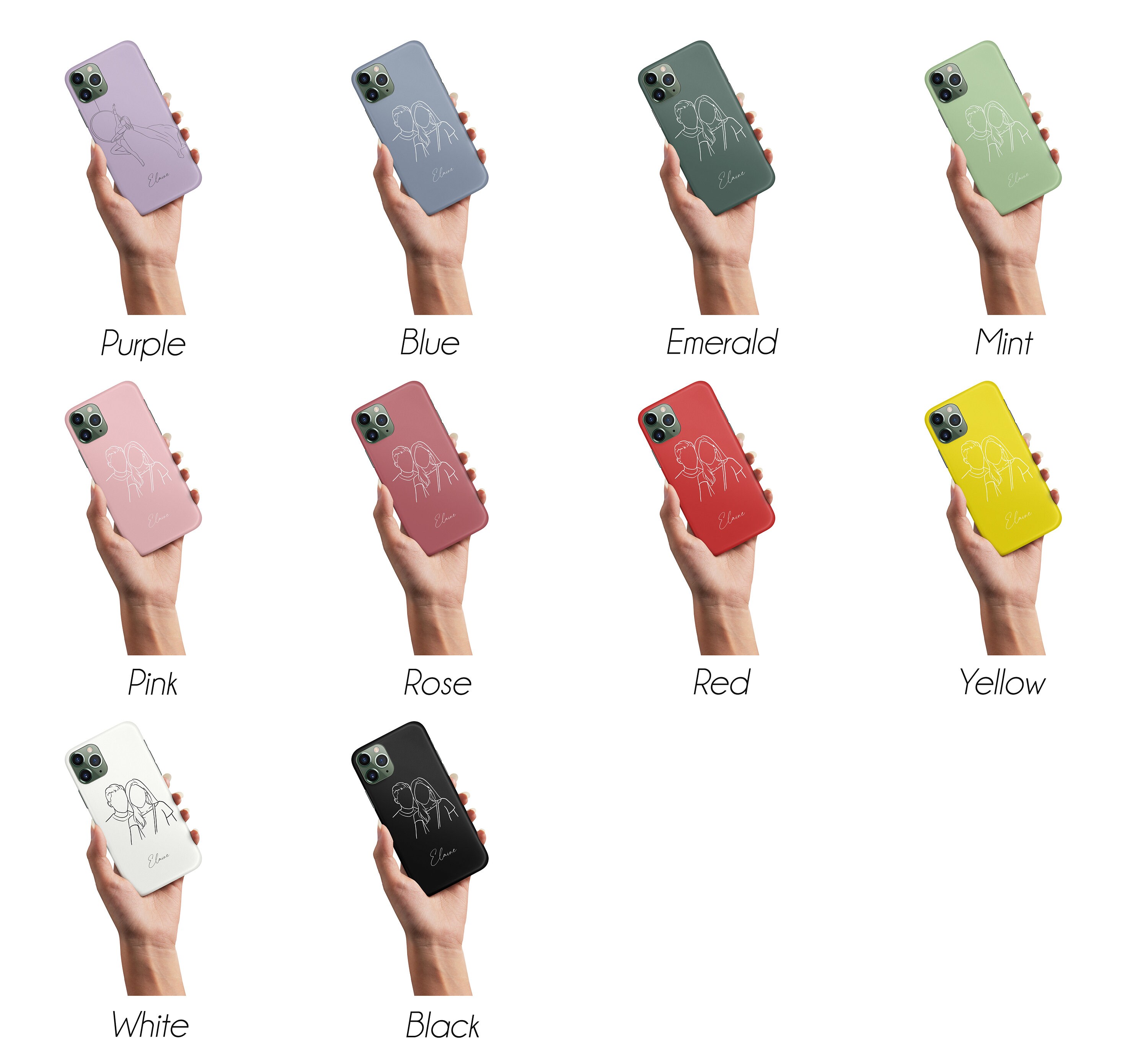 Custom Line Art Phone Case Personalised iPhone case Etsy