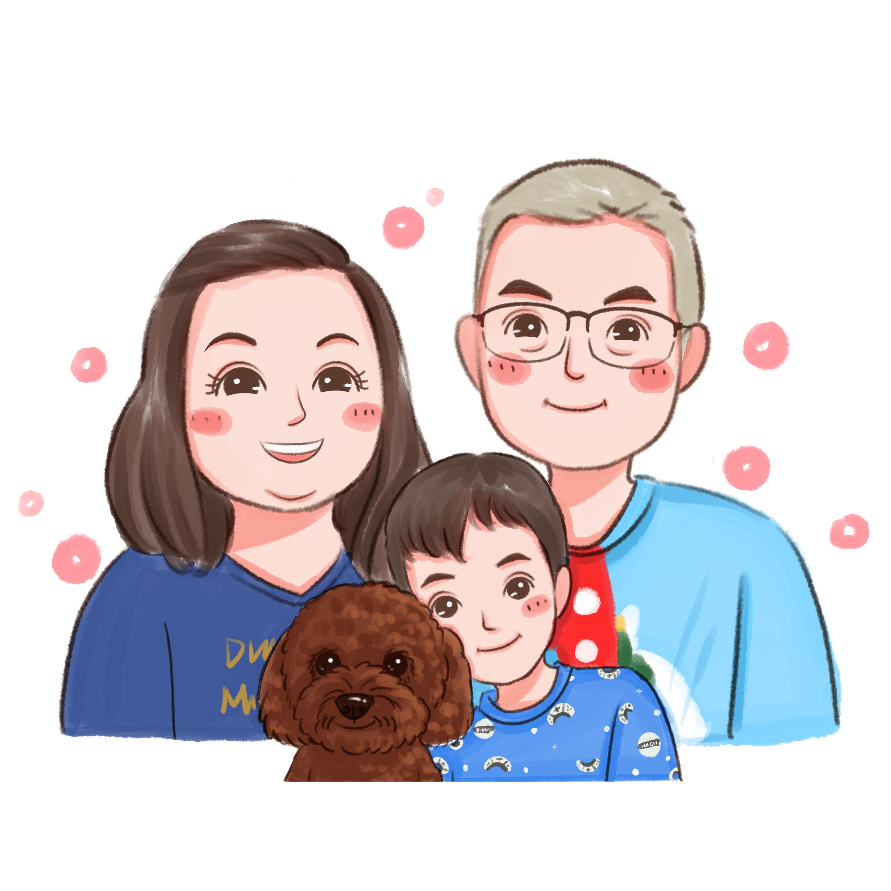 Custom Family Portrait With Petspersonalised Family Drawing - Etsy Custom Family Portrait With Petspersonalised Family Drawing - Etsy
