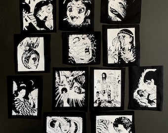 Eroguro Horror Manga Patches (Set of 12)