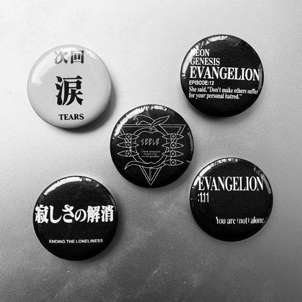 Mecha Anime Text Pin Set