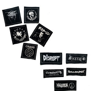 Crust Punk Black Metal Patches