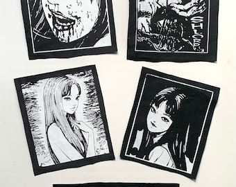 Horror manga T0Ml3 patches (Set of 5)