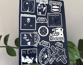 New Wave Post-Punk Bands Sticker Sheet