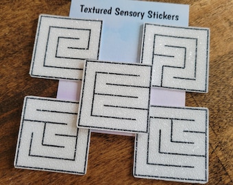 Maze Textured Sensory Stickers, tactile fidget, fidget for calming, textured strips for neurodiversity, fidget sticker, stimming fidget adhd