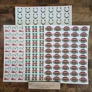 Custom Temporary Tattoos for football games - cheerleader tattoos with pom pom, football with heart, Team Spirit, School colors, High school image 15