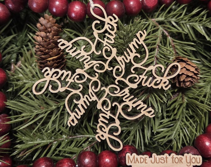 F*ck Tr*mp Christmas ornament - Fuck Trump Fuck Flake, Pro-democracy Christmas gift, Political Christmas ornament, Anti-Trump, Anti-MAGA