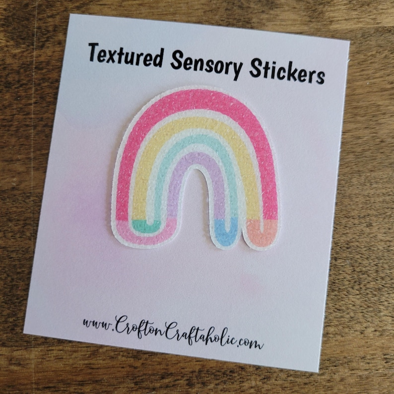 Texture Fidget Sticker Pastel Rainbow Textured Sensory Sticker, Tactile Fidget, Fidget for ...