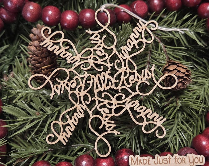 Resist Tyranny Christmas ornament - Resist Tyranny Flake ornament, Pro-democracy Christmas gift, Political ornament, Anti-Trump, Anti-MAGA