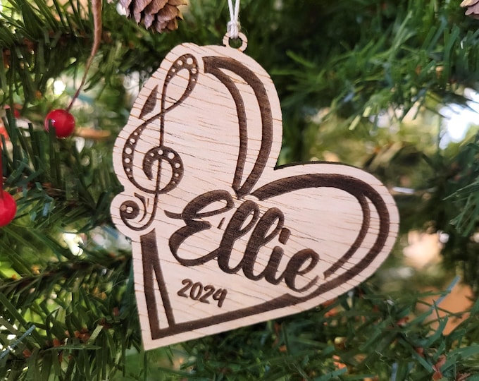 Personalized Music Christmas ornament - custom ornament for musician, thank you gift for band director, chorus teacher, orchestra conductor