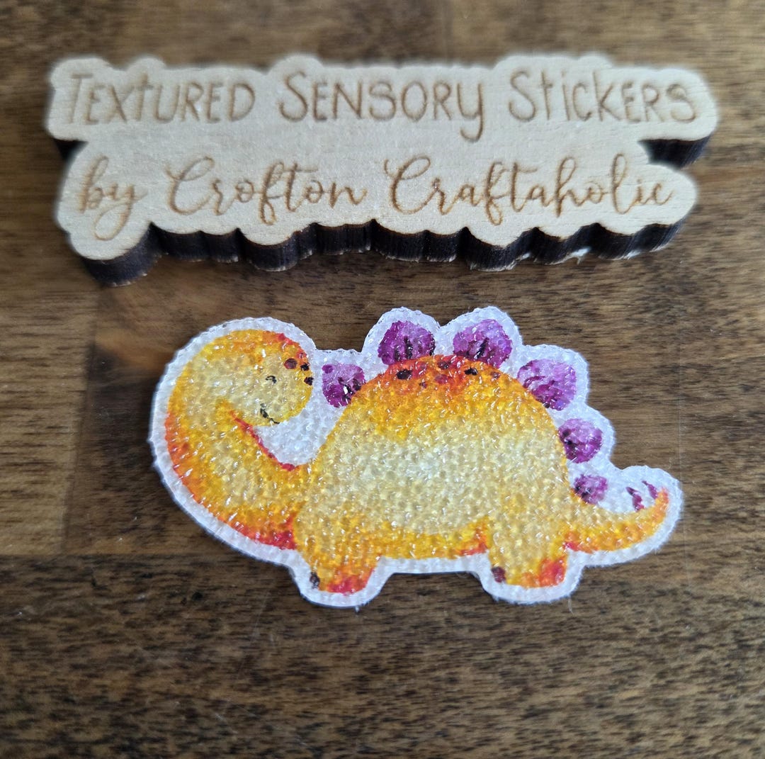 Texture Fidget Sticker Dinosaur Textured Sensory Sticker, Tactile Fidget, Fidget for Calming ...