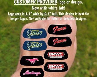 Custom Contoured Eye Black Temporary Tattoos with your logo or design - Team Spirit, football lacrosse softball baseball tournament swag bag