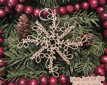 Freedom of Speech Christmas ornament - Freedom of Speech Flake, Prodemocracy Christmas gift, Political ornament, Anti-Trump, First Amendment