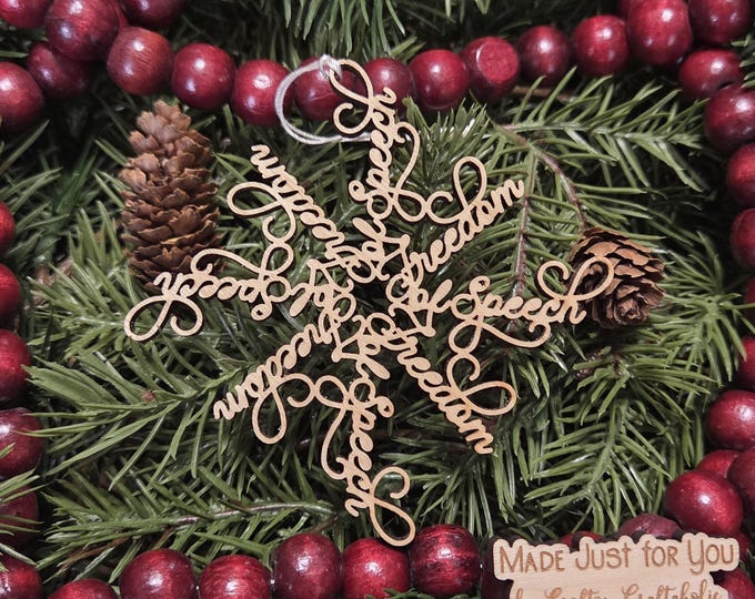 Freedom of Speech Christmas ornament - Freedom of Speech Flake, Prodemocracy Christmas gift, Political ornament, Anti-Trump, First Amendment