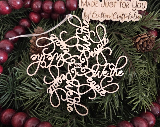 We the People Christmas ornament - We the People Flake, Pro-democracy Christmas gift, Political ornament, Anti-Trump, US Constitution