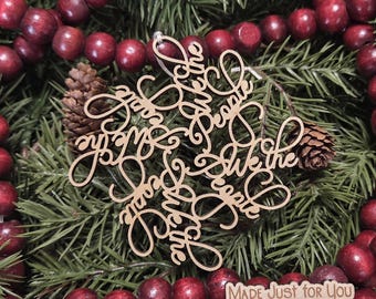 We the People Christmas ornament - We the People Flake, Pro-democracy Christmas gift, Political ornament, Anti-Trump, US Constitution