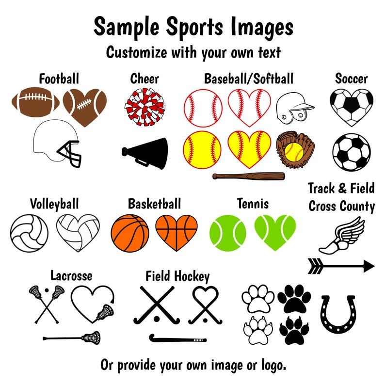 Custom Temporary Tattoos for football games - cheerleader tattoos with pom pom, football with heart, Team Spirit, School colors, High school image 4