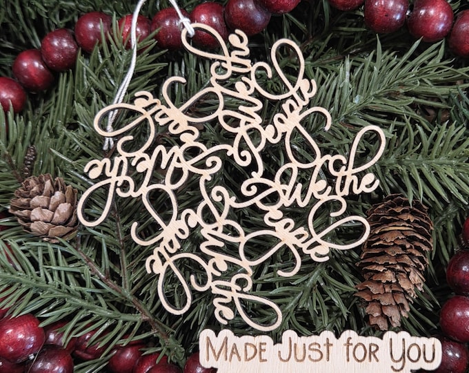 We the People Christmas ornament - We the People Flake, Pro-democracy Christmas gift, Political ornament, Anti-Trump, US Constitution