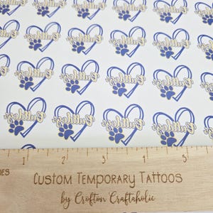 Custom Temporary Tattoos for football games - cheerleader tattoos with pom pom, football with heart, Team Spirit, School colors, High school image 14
