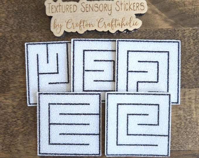 Maze Textured Sensory Stickers, sensory friendly tactile fidget, texture strips, mindfulness focus toy for kids, neurodiversity stimming