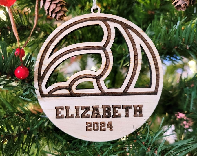 Personalized Volleyball Christmas ornament - custom ornament for club volleyball player, high school volleyball coach gift from team