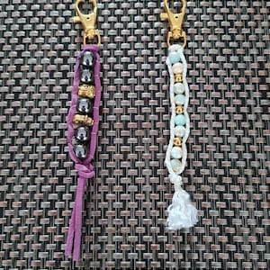 Beaded Keychain, Beaded Purse Hanger, Beaded Pull