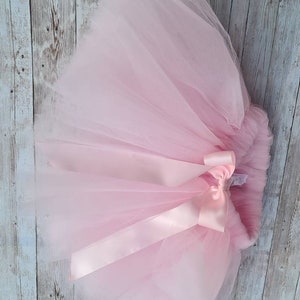 Baby pink tutu skirt /Baby dress up tutu / First birthday tutu/ Smash cake tutu image 2