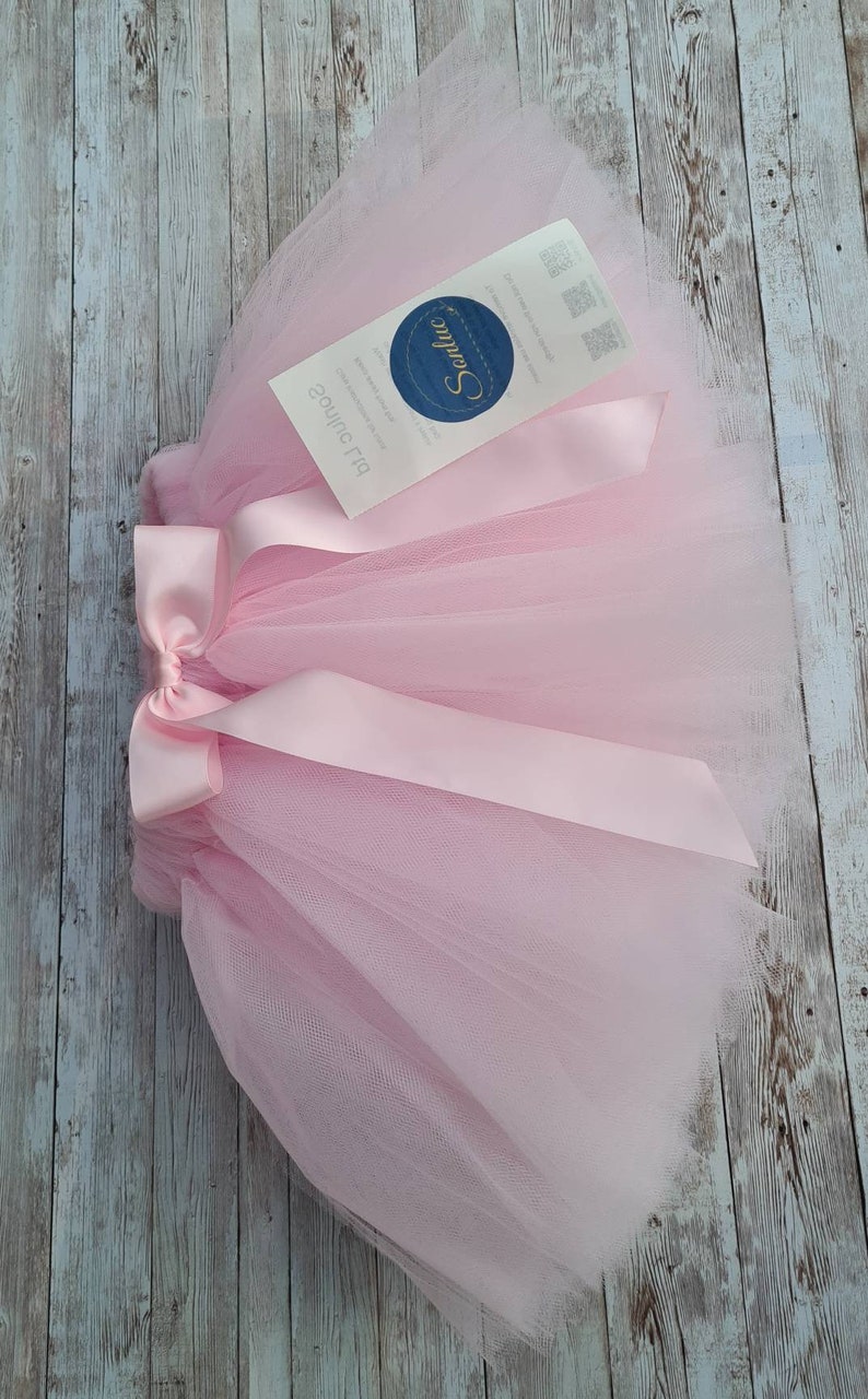 Baby pink tutu skirt /Baby dress up tutu / First birthday tutu/ Smash cake tutu image 5