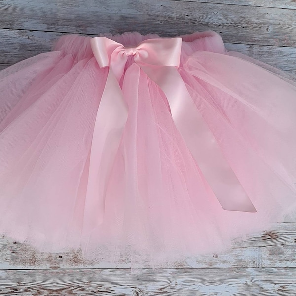 Baby pink tutu skirt /Baby dress up tutu / First birthday tutu/ Smash cake tutu