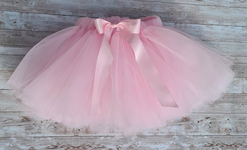 Baby pink tutu skirt /Baby dress up tutu / First birthday tutu/ Smash cake tutu image 1