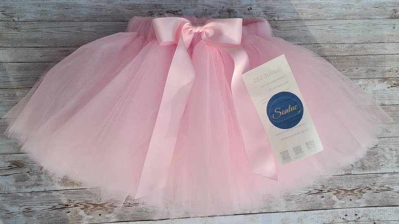 Baby pink tutu skirt /Baby dress up tutu / First birthday tutu/ Smash cake tutu image 4