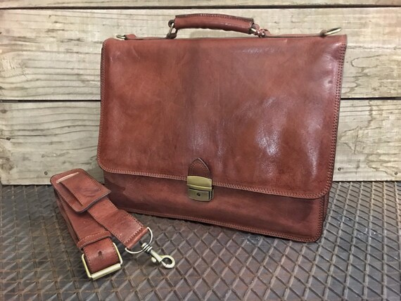 MALETÍN DE CUERO HECHO A MANO Bolso Mensajero Hombre Handel | Etsy México
