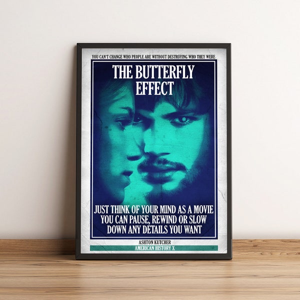 Der Schmetterlingseffekt | Kultfilm Poster | Vintage Retro Kunstdruck | Classic Movie Posters | Wohndekor/Wandkunst/Bild